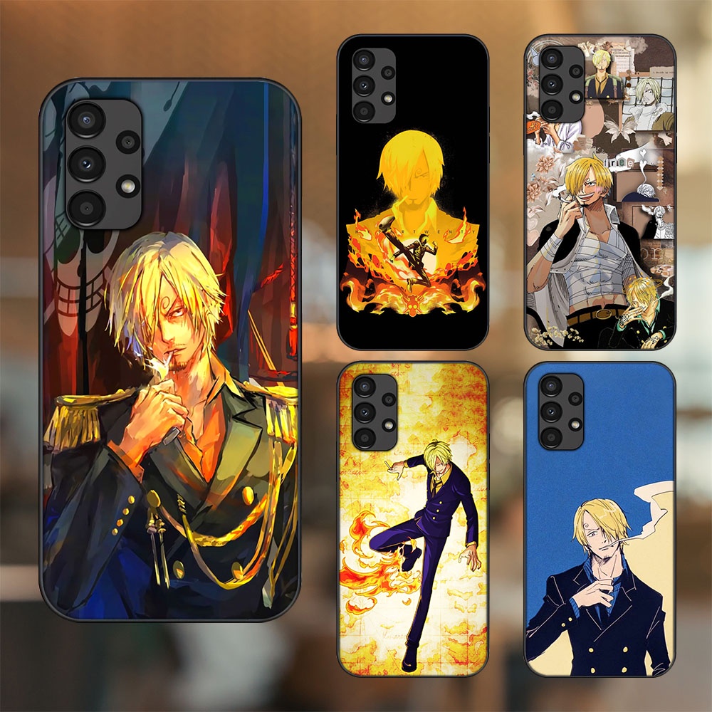 Ốp lưng Samsung A53, A72, A73 viền đen in hình Sanji One Piece Đảo Hải Tặc