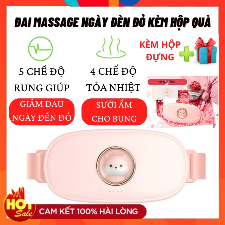 Máy massage làm ấm bụng ngày đèn đỏ M28, máy trườm nóng giảm đau bụng kinh kèm hộp quà sang trọng - Bảo hành 12 tháng