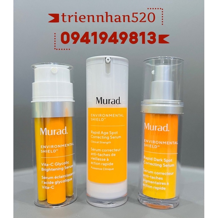 Serum trắng da mờ thâm Murad Vita-C Glycolic Brightening và Murad Rapid Dark Spot Correcting