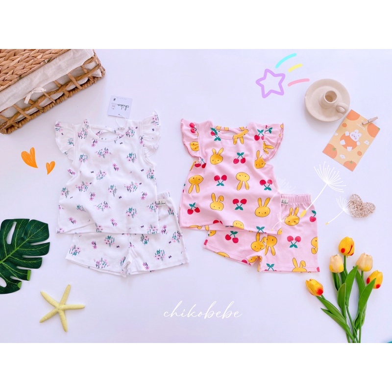 Đồ bộ bé gái xinh cotton bozip ❤️ freeship ❤️ bộ bé gái cánh tiên chikobebe