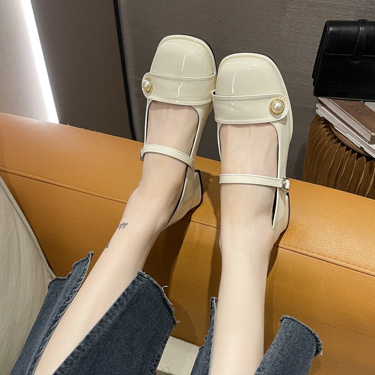 Giày Cao Gót Mũi Tròn Màu Trơn Thoải Mái Thời Trang Dành Cho Nữ