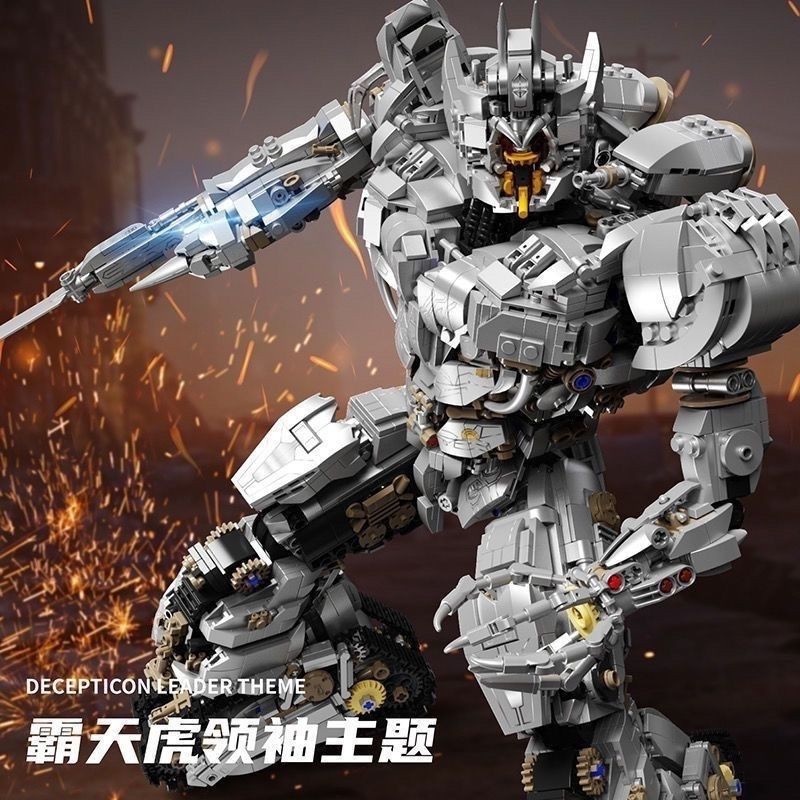 Lắp ráp mô hình 6012 tank mega commander defender justice người máy robot