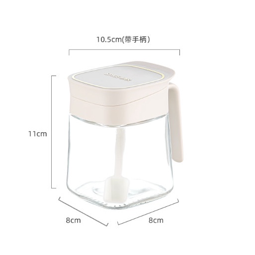Lọ gia vị thuỷ tinh kèm thìa 8011