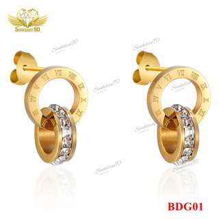 Bông tai titan khoen la mã bdg01