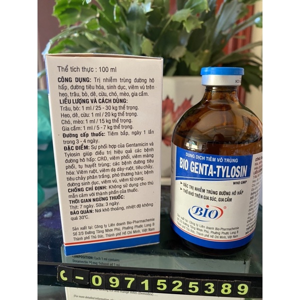 Bio Gen-ta Ty-lo-sin - dùng cho chó mèo, gia cầm, gia súc