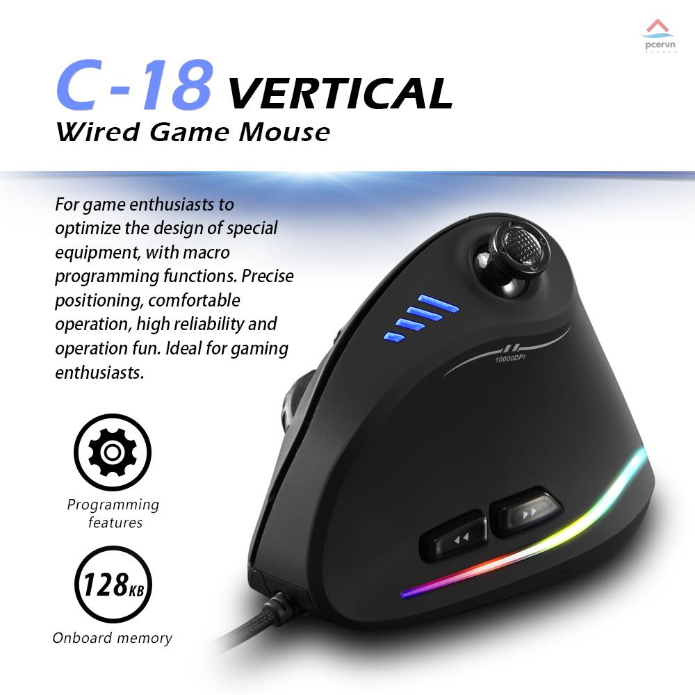 Chuột Chơi Game Zelotes C-18 11 Nút Có Thể Điều Chỉnh 10000DPI RGB 128KB