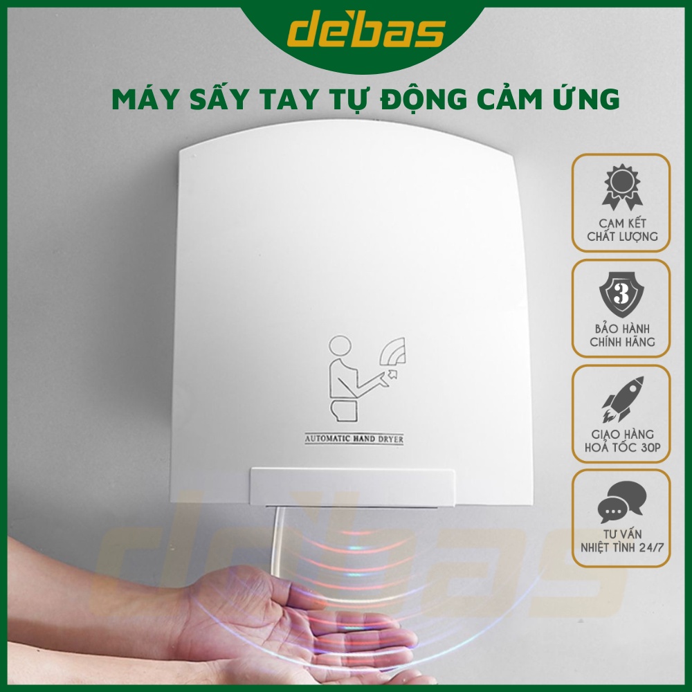 Máy sấy tay kháng khuẩn tự động cảm biến cảm ứng chính hãng cao cấp Debas M3988 M3788