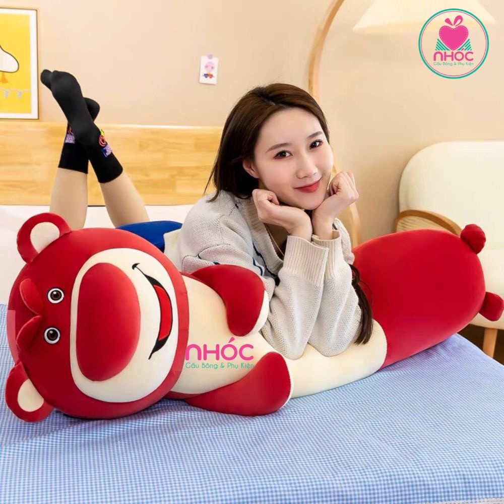 Gối Ôm Gấu Dâu Lotso Toy Story Bông Cao Cấp - NHÓC