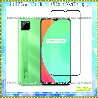 Kính cường lực full điện thoại realme c11, c12,c15, c17, c20, c21, c21y, c25, c25y ( 9d- tặng giấy lau).