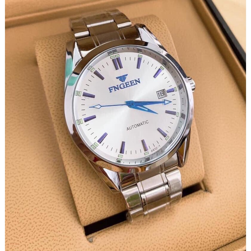 Đồng Hồ Nam Cơ Automatic FNGEEN 6612 Tích Cót 12 Tiếng Mặt Kính Cong Chống Xước Bảo Hành 24 Tháng - Mã Fngeen 6612