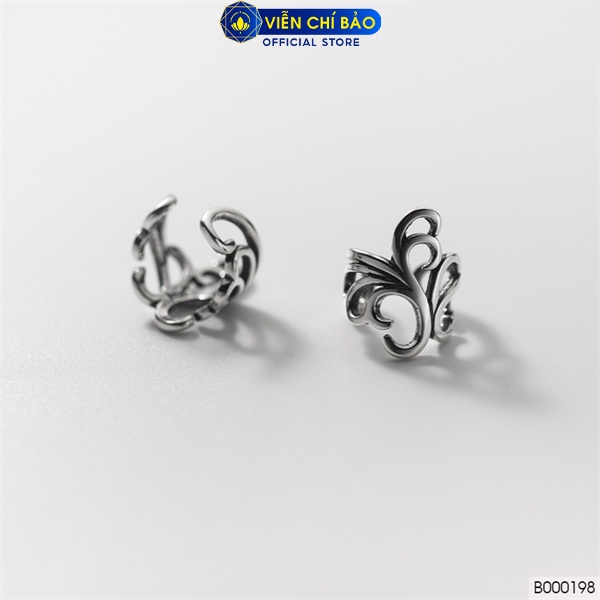 Bông tai kẹp vành nữ hoàng (chiếc) chất liệu bạc Thái 925 thời trang phụ kiện trang sức Viễn Chí Bảo B000198