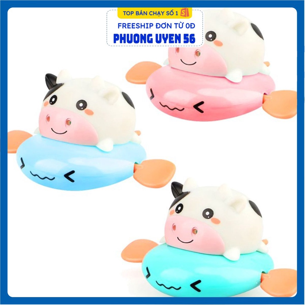 PVN31305 Đồ Chơi Bò Sữa Thả Bồn Tắm Cho Bé Dễ Thương – Đồ Chơi Dây Cót Nhà Tắm Mini Hình Bò Sữa T2 .