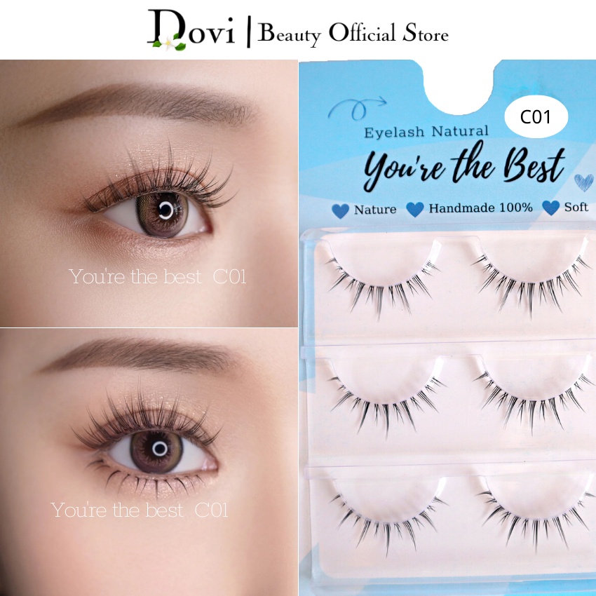 Lông Mi Giả Gân Trong Tự Nhiên Trông Như Mi Thật  từ  Thương Hiệu Dovi
