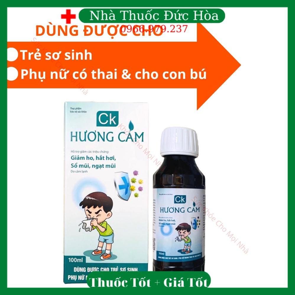 Siro CK hương cam hỗ trợ giảm các các triệu chứng ho hắt hơi sổ mũi ngạt mũi do cảm lạnh 100ml d