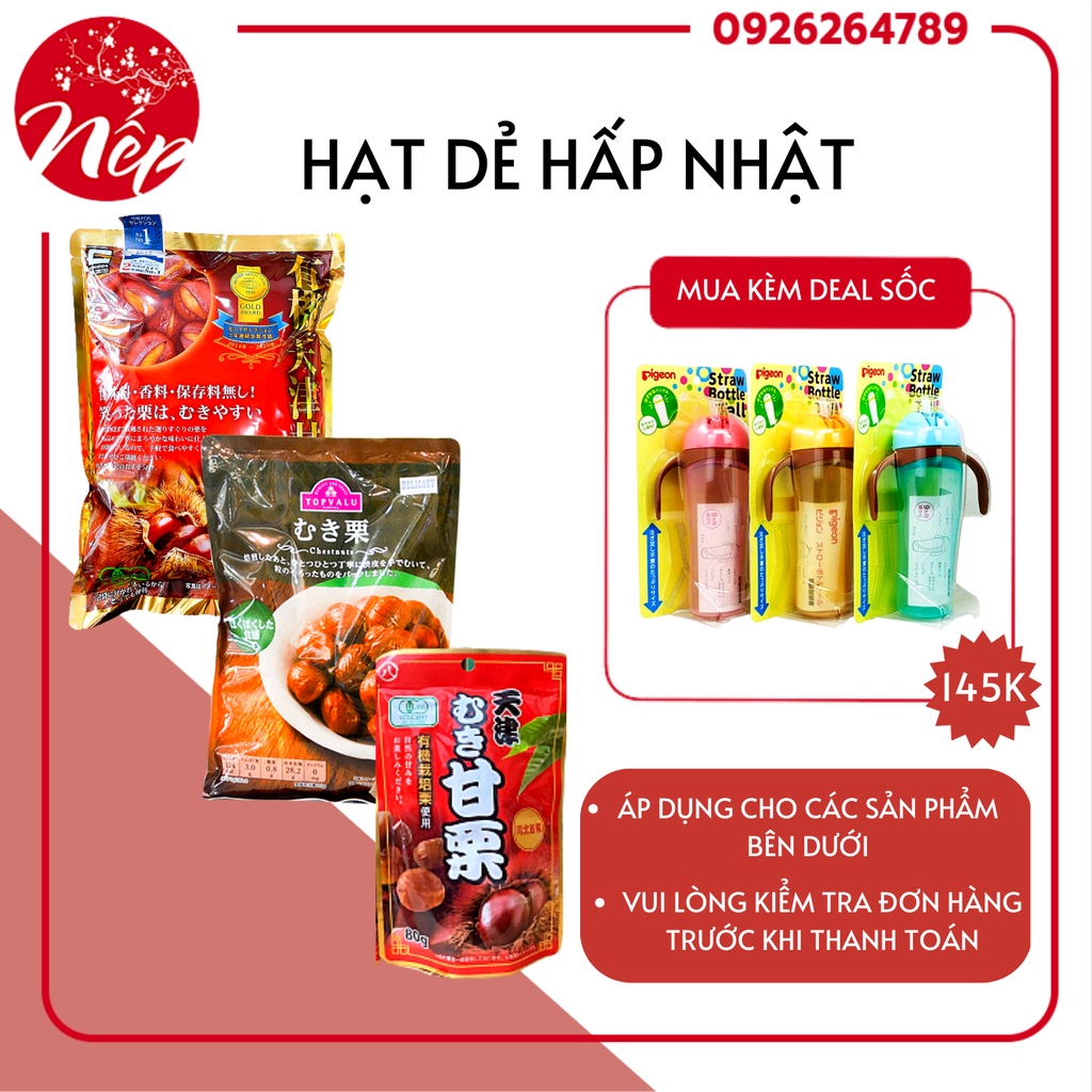 Hạt Dẻ Hấp Tách Vỏ Nhật 260g_ TỐT CHO TIM MẠCH VÀ HỆ TIÊU HÓA, CHỐNG LÃO HÓA ĂN VẶT