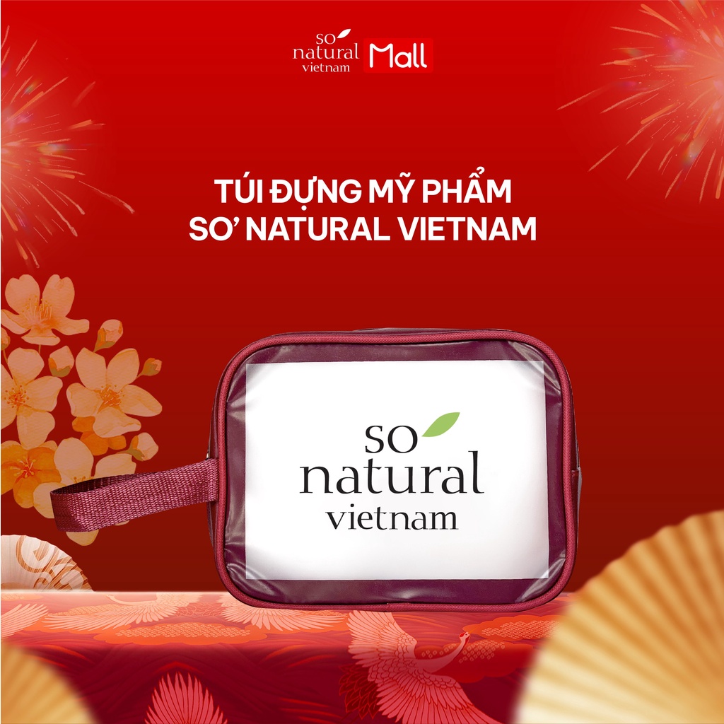 Túi đựng mỹ phẩm đồ trang điểm chống thấm nước phiên bản Red Peel Premium So Natural