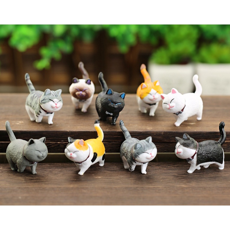 Full Bộ Mô Hình Mèo Nhảy Múa, Mèo Đi Bộ Cực Xinh Xắn