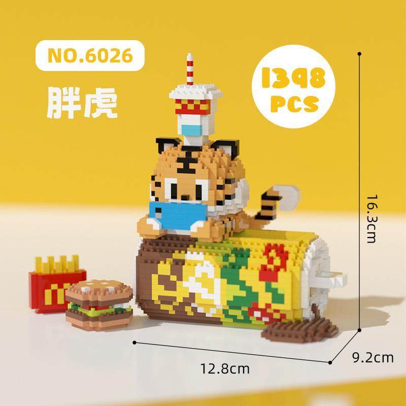 Bộ Đồ Chơi Lắp Ráp Khối Hình Chú Hổ Vui Nhộn Cho Bé