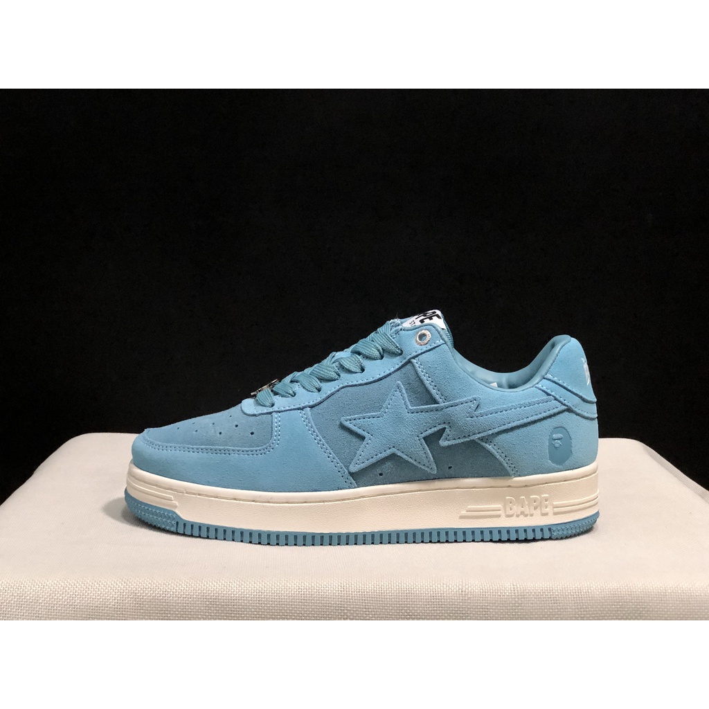 Giày Sneaker Bape STA Thời Trang Thường Ngày Cho Nam Và Nữ Morandi Visual Effect Blue