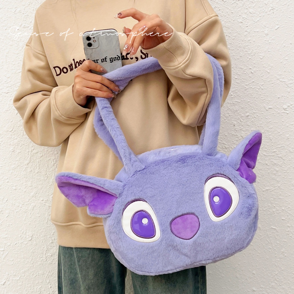 Lotso Túi Xách Đeo Vai Kích Cỡ Lớn Hoạ Tiết Hoạt Hình pikachu / stitch / Gấu doraemon Dễ Thương Xinh Xắn 1