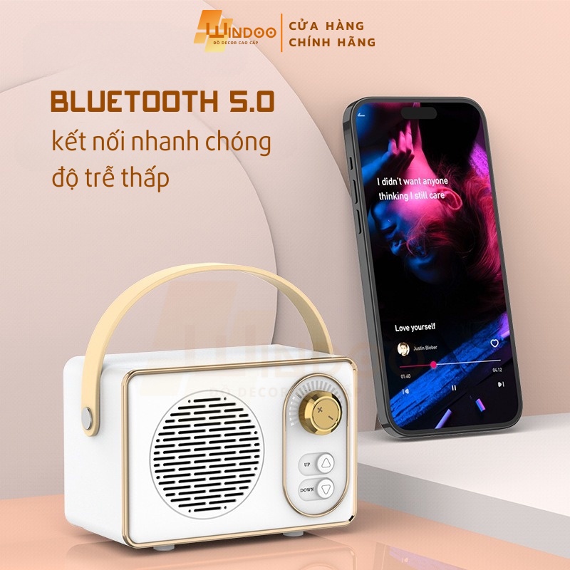 Loa bluetooth retro mini âm thanh chất lượng cao siêu trầm | BigBuy360 - bigbuy360.vn