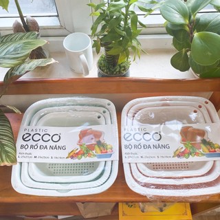 SET 3 BỘ THAU VÀ RỔ ECCO ĐA NĂNG CAO CẤP