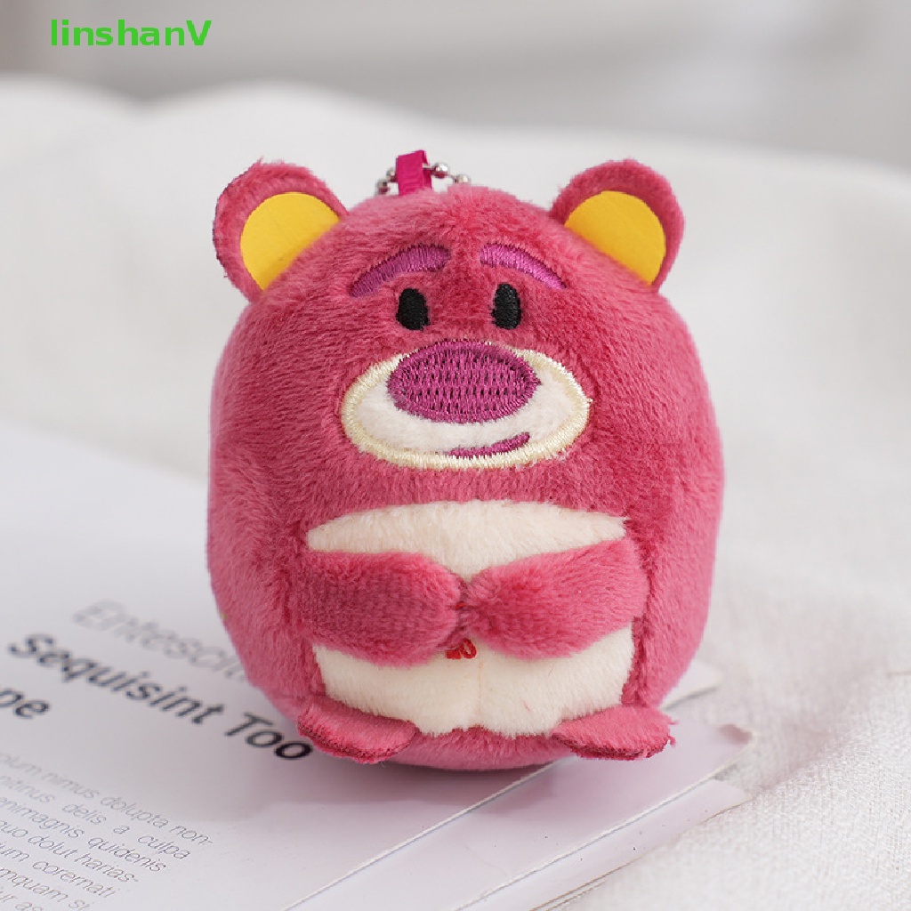 1 Búp Bê Nhồi Bông Hình Gấu Dâu Tây Trang Trí Túi Xách / Móc Khóa Quà Tặng