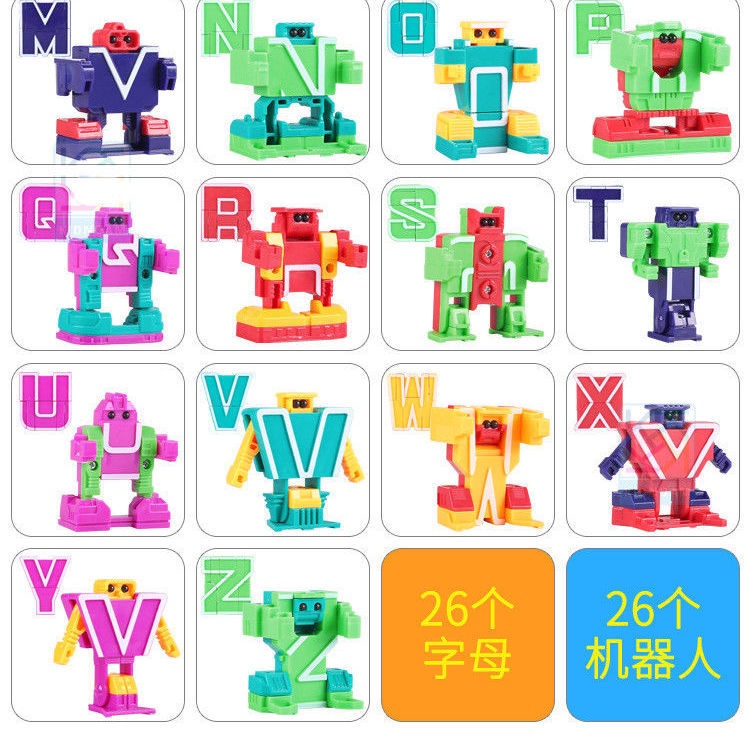 Đồ Chơi Lắp Ráp Robot Biến Hình Chữ Số Giáo Dục Sớm Cho Bé Trai