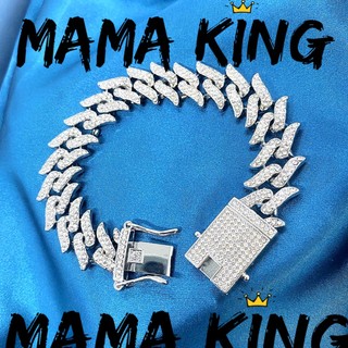 (TẶNG KÈM NHẪN)VÒNG TAY LẮC TAY NAM ĐÍNH ĐÁ NHÂN TẠO  HIPHOP CUBAN THORN by MAMA KING