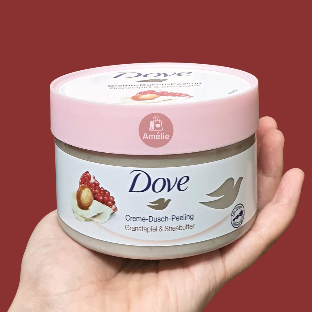 Kem tắm Dove tẩy tế bào chết toàn thân giúp sáng da bản Đức 225ml