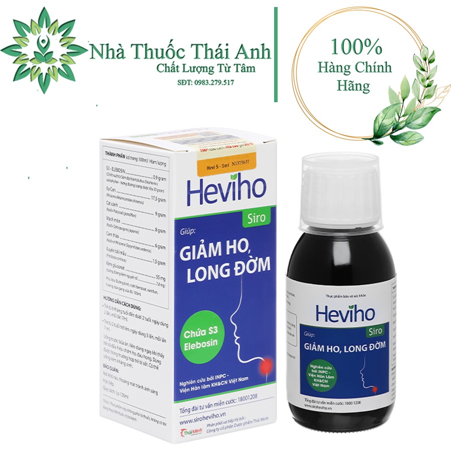 Heviho Siro - Giảm Ho Long Đờm