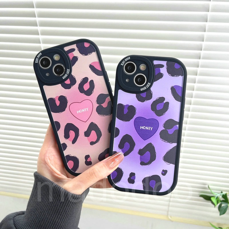 Casing Samsung Galaxy A12 A13 A23 A73 A53 A33 A52 A52S A50 A50S A30S A11 A31 A70 A20 A30 A10S A22 LTE M11 M12 M22 M23 M32 M31 A32 A03S A02S A21S A51 A72 A71 4G 5G ins Personality Leopard Print Airbag Shockproof Soft Phone Case Cover XPN 25