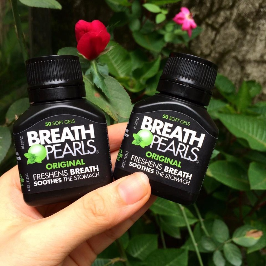 Viên uống thơm miệng Breath Pearls Úc (hộp 50 viên) Chính Hãng úc -Chính Hãng