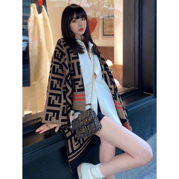 Áo choàng FD cao cấp dạ dày dặn , áo choàng nữ Thu đông 2023