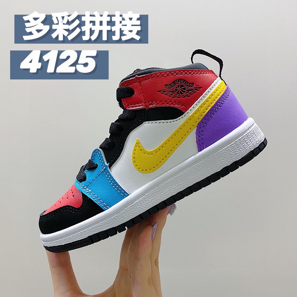 Giày Bóng Rổ Nike Jordan AJ1 22-37 NNR7 Phong Cách Retro Cho Bé