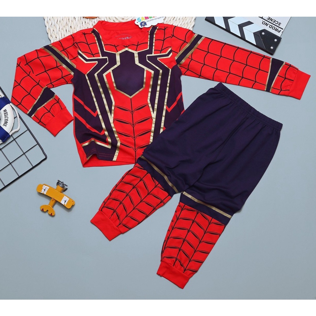 Quần áo trẻ em siêu nhân nhện chất cotton Samkids NHEN2202