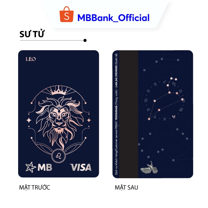 [E-voucher & Dịch vụ] Dịch vụ phát hành thẻ MB Hi Visa Collection - CHĐ Bạch Dương, Nhân Mã, Sư Tử