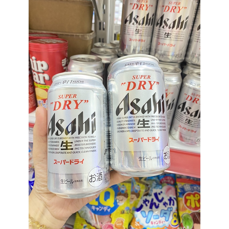 Thùng 24 lon bia Asahi Super Dry 350ml Nhật Bản