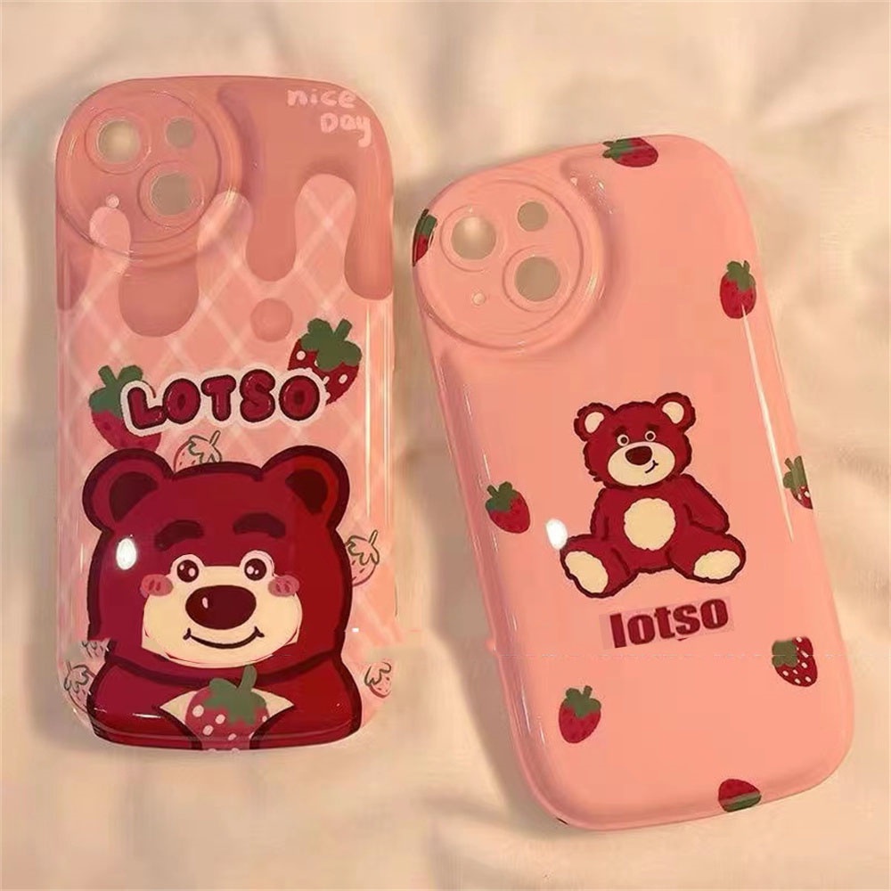 Ốp Điện Thoại TPU Mềm Chống Sốc Hình Gấu Ăn Kem Cho IPhone 14 Pro Max 11 7Plus 13 12 11 Pro Max X XS XR