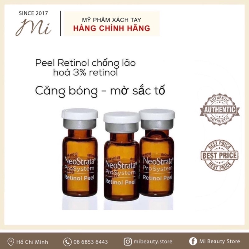 [CHÍNH HÃNG] Neostrata Peel Tái Tạo Da, Giảm Nếp Nhăn Ngăn Ngừa Lão Hóa Prosystem Retinol Peel 1.5ml