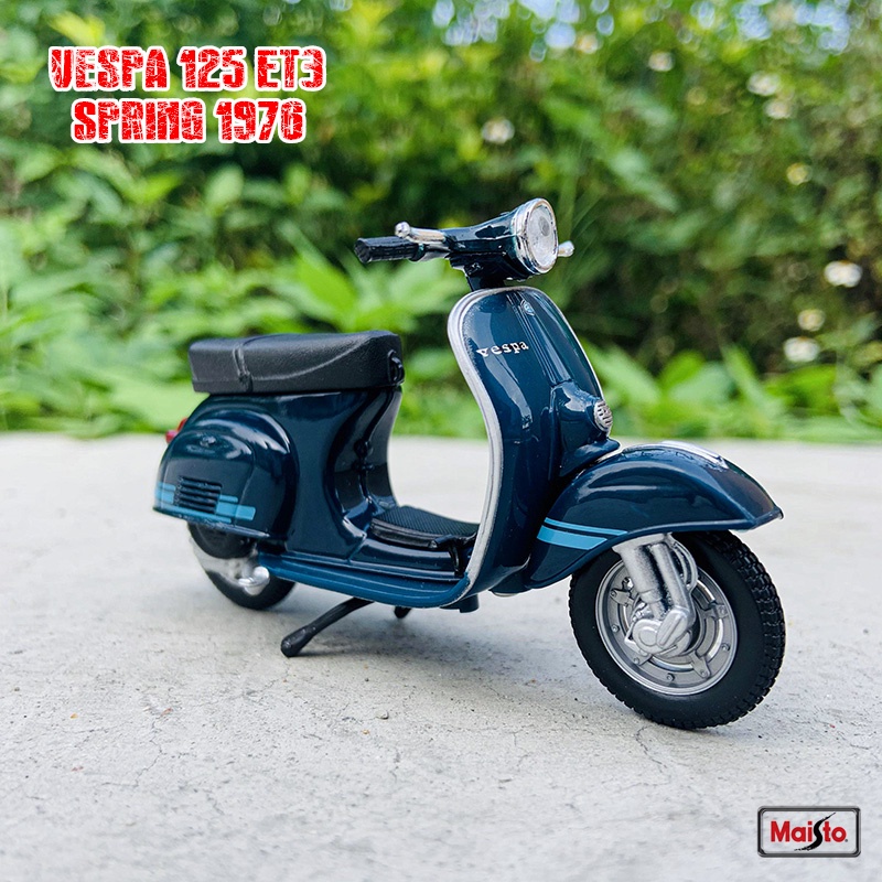 ▼▬Mô Hình Xe Vespa 125 Et3 Primavera 1976 Tỉ Lệ 1 / 18 Maisto