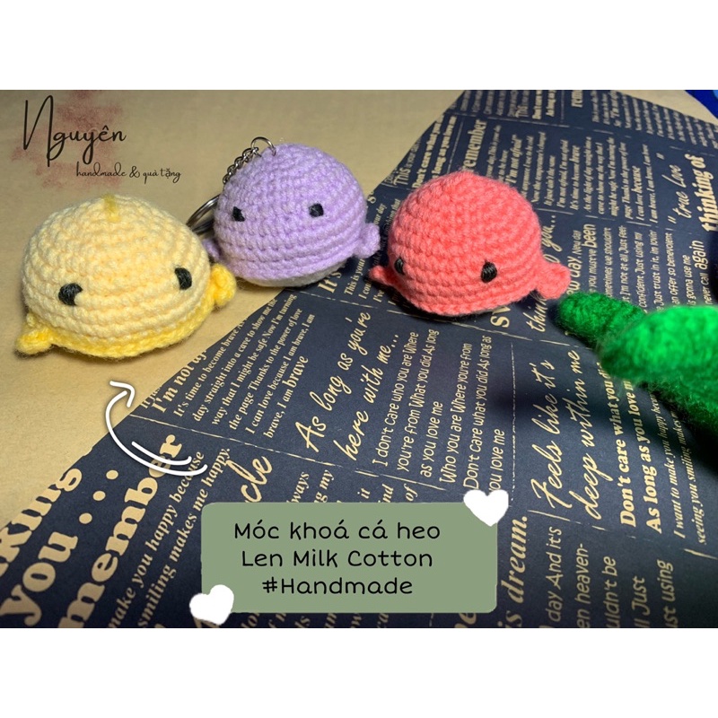 Móc Khoá Cá Heo Bằng Len Milk Cotton