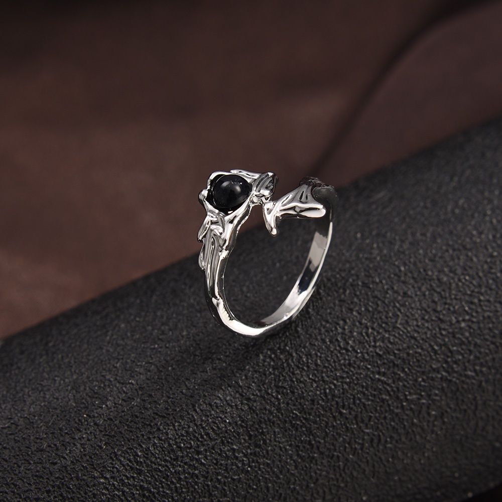 Nhẫn Đính Đá Pha Lê Phong Cách Punk Hip Hop Đơn Giản Thời Trang Cho Nam Và Nữ