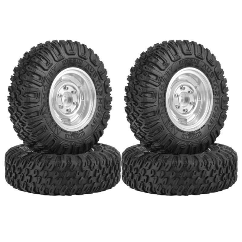 Set 4 Bánh Xe 85mm 1.55 Inch Chuyên Dụng Cho Xe Điều Khiển Từ Xa Axial Yeti Jr RC4WD Tamiya CC01 1 / 10