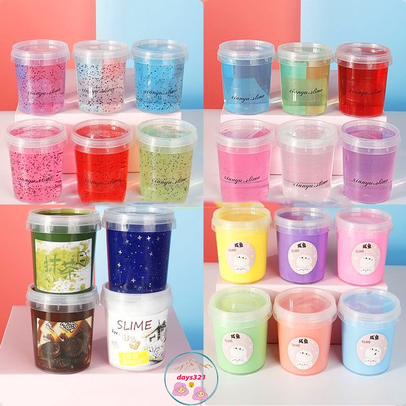 Slime MÂY BƠ TUYẾT SỮA 9 màu cực đẹp Đồ chơi hũ slam chất nhờn ma quái squishy HỘP 500ML