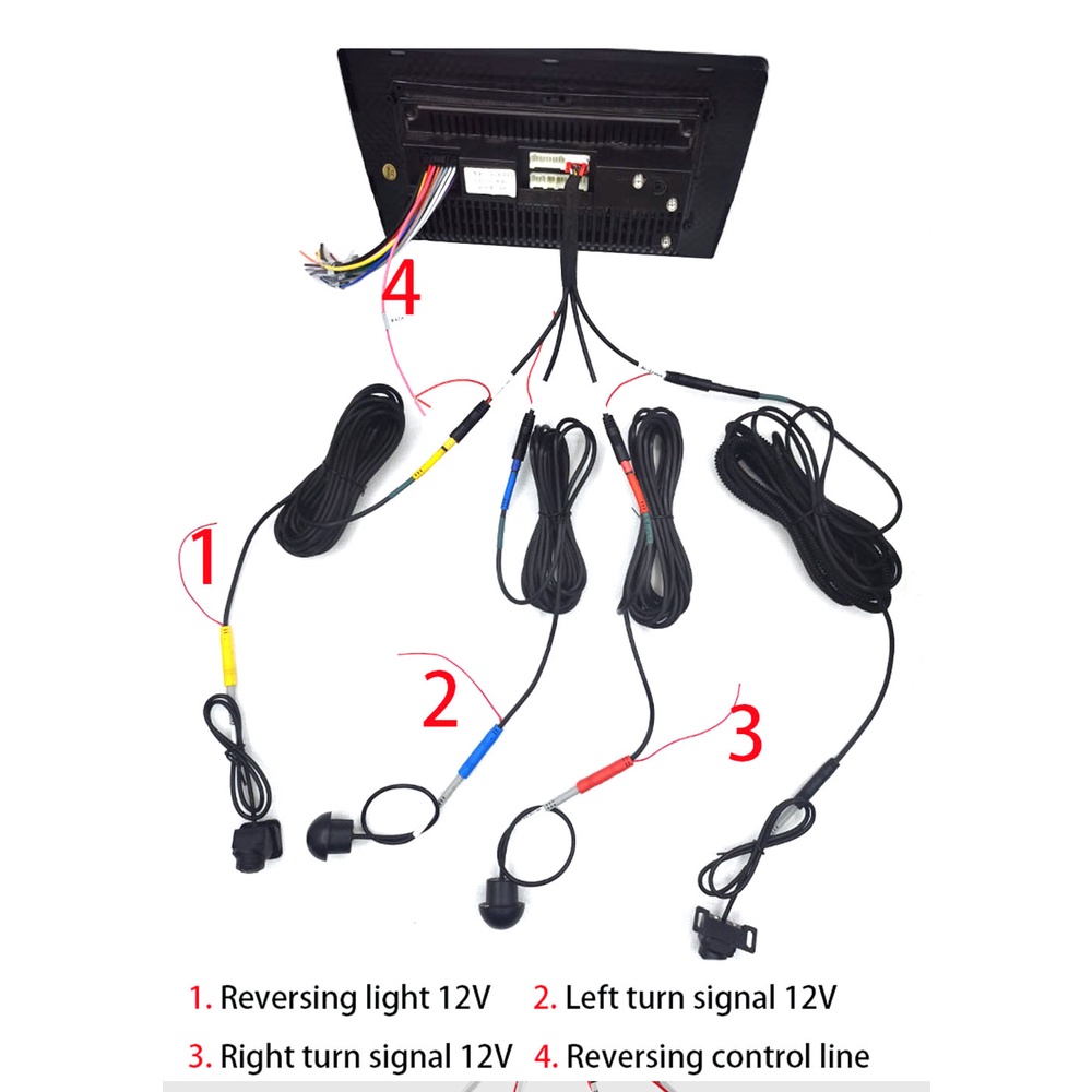 Dây Cáp Máy Ảnh Đầu Vào 12pin Cho Xe Hơi / Máy Quay 360 Hệ Thống Định Vị Android Đa Phương Tiện