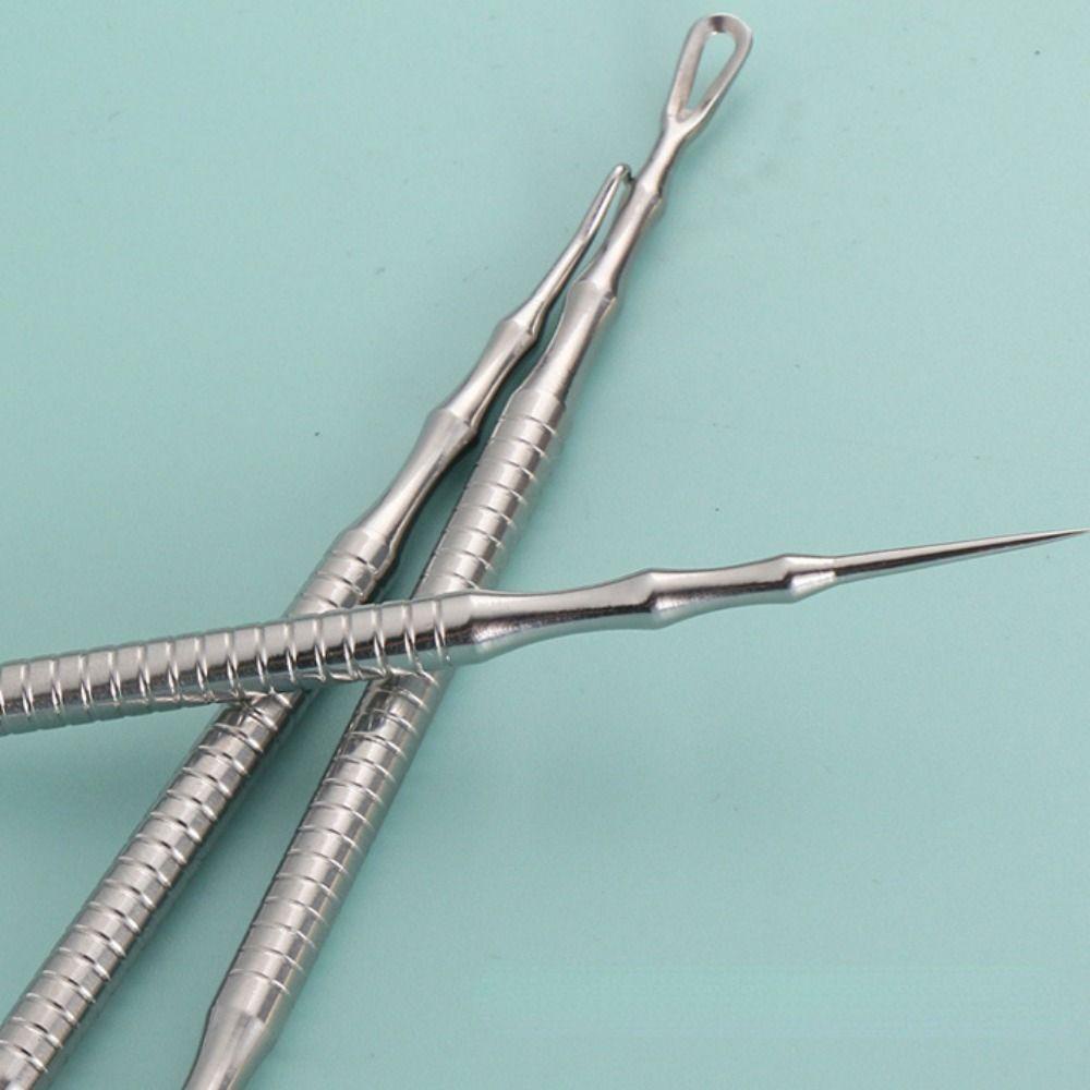 Dụng Cụ Nặn Mụn Bằng Thép Không Gỉ Thiết Kế Nhỏ Gọn