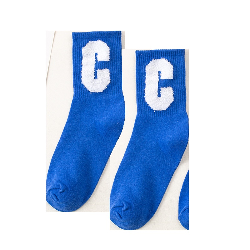 Vớ Cotton Cổ Vừa In Chữ Klein Màu Xanh Dương Phong Cách Thể Thao Thời Trang Cho Nam Và Nữ