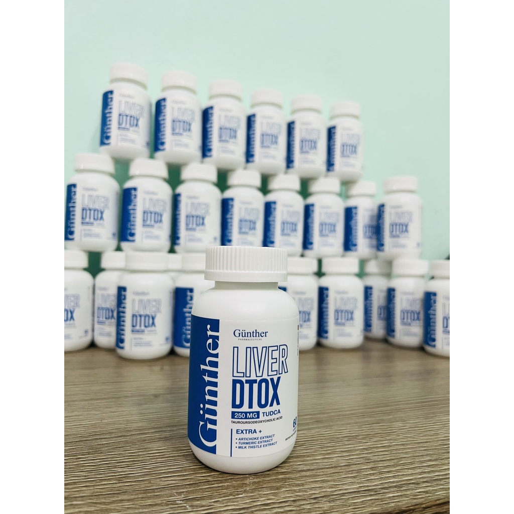 GUNTHER LIVER DTOX TUDCA Viên Uống Giải Độc Gan, Hỗ Trợ Chức Năng Gan 60 Viên