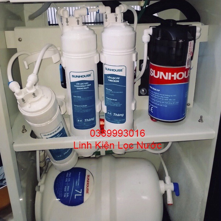 Bộ 3 lõi lọc nước 123 nối nhanh Sunhouse / Bộ lõi đúc 123 Sunhouse chính hãng